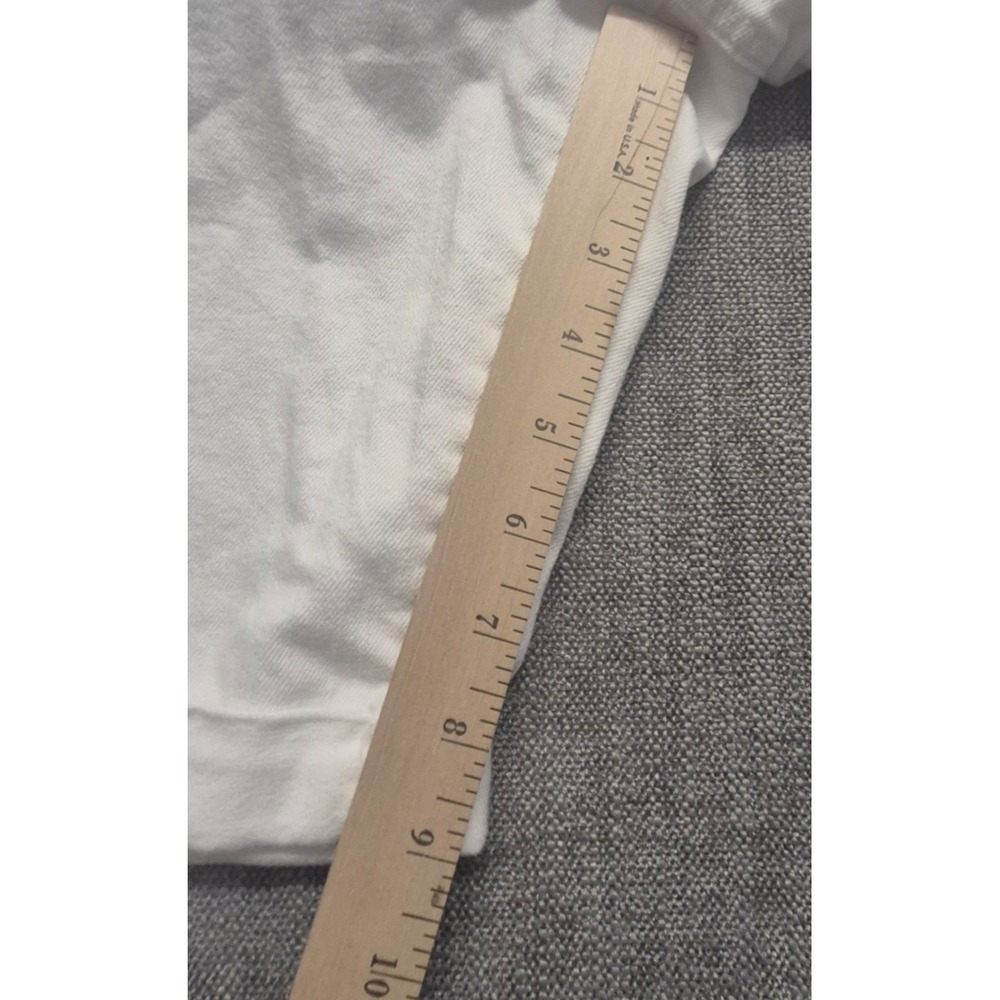 Levi Strauss women's white‎ denim shorts 22W cuffed legs 9" inseam classic - Picture 3 of 14
